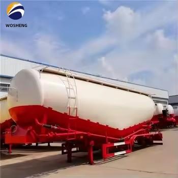 China 3 As 45 50 60 cbm Fly Ash Silo Cement Tanker Trailer met werkdruk van 2,5 bar Te koop