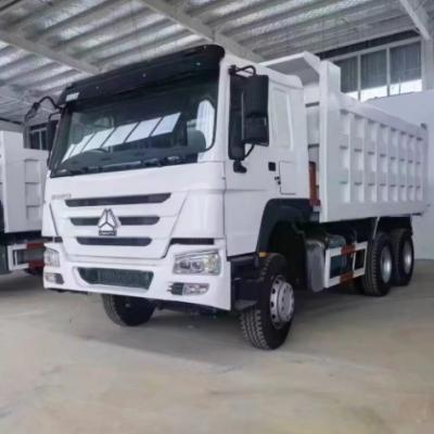 China 6 Cylinders Used White Color Sand Lorry Cargo Dumper Tipper Trucks for Africa Market for sale