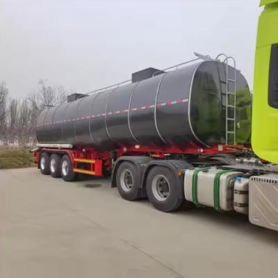 China Lower 3 Axles Transport Asphalt Bitumen Tanker Semi Trailer with Heated Truck Trailer for sale