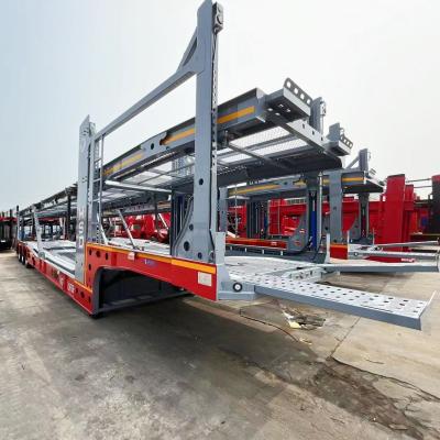 China Transport Tractor Towing Double Deck Hydraulic Lifting SUV Car Carrier Truck Trailers for sale