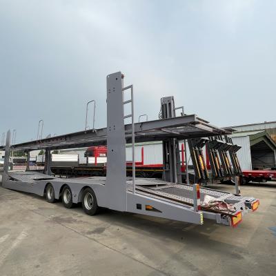 China 13/16 ton Fuwa/BPW Assen Voertuigdrager Halve aanhanger voor het vervoer van auto's en containers Te koop