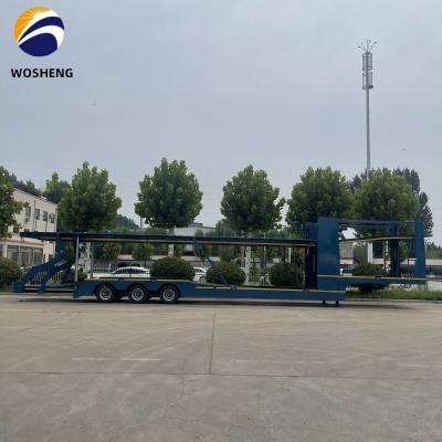 China 3 Axles Double Floor Auto Hauler Semi Truck Trailer for SUV/ORV/CUV/MPV Transportation for sale