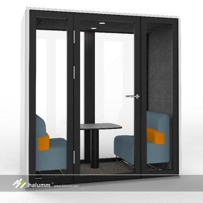 China Office 2 And 4 Seater OEM Booth Office Privacy Soundproof Pod With High Prefabrication for sale