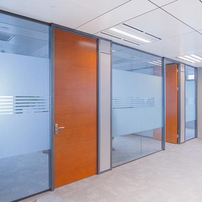 China Commercial Furniture Types Double Aluminum Glass Frame Aluminum Glass Partition Walls Partition Wall for sale