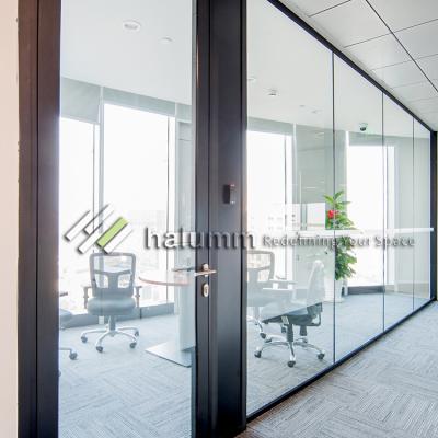 China Commercial Interior Glass Wall Office Sliding Doors Modular Furniture Partition Divider for sale