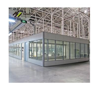 China Modern Tempered Clear Aluminum Double Glass Profile Office Partition Wall 6+6mm for sale