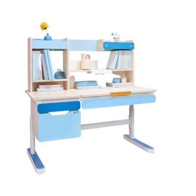 China Adjust Height IGROW Wooden Children's Table and Chair Adjustable Tables Kids Desk Children Study Table for sale