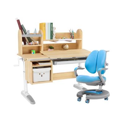 China Modern Kids Study Table IGROW Study Desk With Shelf Children Kids Table Chair Ergonomic Kids Study Desk And Desk Chair for sale