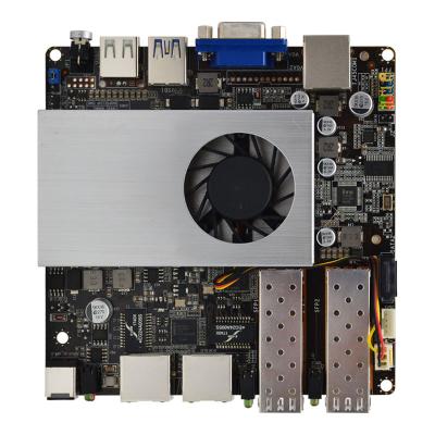 China Smart Security ITX Baytral Intel J1900 Nano Single Motherboard With 2 LAN And 2 Gigabit Fiber for sale