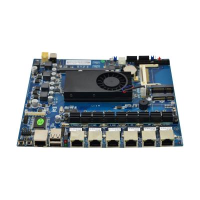 China Smart Security DDR3 RAM Supported 6 LAN Motherboard with Intel Atom D525 Dual Core 1.8GHz CPU Combo for sale