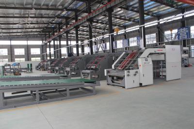 China 5 lagen grijze kartonnen automatische fluitlamineermachine met litho-papierinvoer Te koop