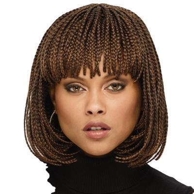 China Brazilian Water Wave Hair Silky Straight Pixie Cut Short Full Lace Braided Wig For Black Women for sale