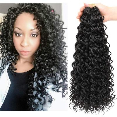 China High Temperature Fiber Hair Water Wave Crochet Braid Hair Synthetic Braiding Hair Extensions for sale