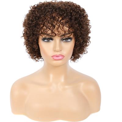 China Brazilian Transparent African Style Short Wigs Full Lace Water Wave Human Hair Virgin Curly Wig for sale