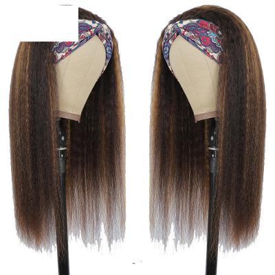 China Cuticle Aligned Hair Band Wig 100% Brazilian High Quality Wholesale Silky Straight Wave Hair for sale