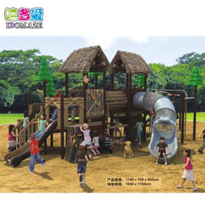 China China Manufacture Small Outdoor Wooden House Kids Outdoor Playground Playground Equipment for sale