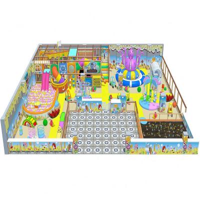 China Large Plastic Foam Indoor Soft Playground With Bar Chair Long Slide for sale