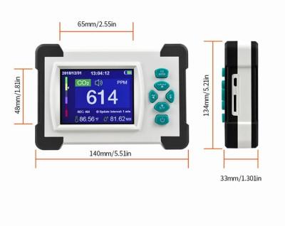 China Gas Analyzers CO2 Detector Meter for Indoor and Outdoor Air Quality Monitor with Data Logger EM002 for sale