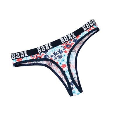 China Breathable Sexy Print Thong Women Ladies Girls Letter Panties Fashion Lingerie Mid Rise Cotton Oversized Panties Sell Like Hot Cakes for sale