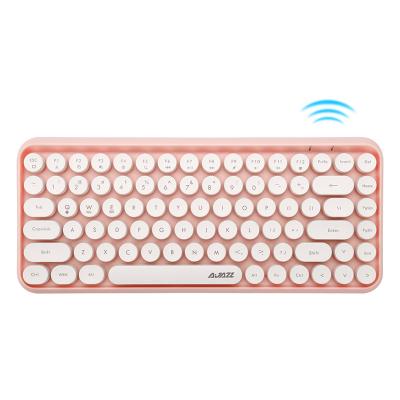 China NACODEX Wireless Hot Selling BT Retro Wireless Keyboard 84 Keys For Windows/IOS/Android Midi Keyboard Desktop Keyboard for sale