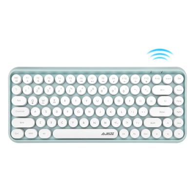 China BT Hot Selling NACODEX 308i Round Key Retro Wireless Keyboard Wireless Typewriter For Wind IOS Android Mini Laptop 308I 84 Keys for sale