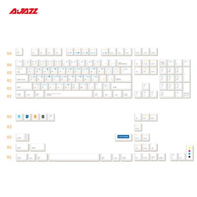 China Custom Keyboard AJAZZ PBT Keyboard Cover High Quality Desktop Multicolor Plating Keycaps Sublimation Mechanical Keycaps For Mechanical Keyboard for sale