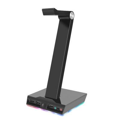 China High Quality Custom Design RGB Stand For Earphone Gaming Headset Stand With Wireless Charger L122*W130*H260MM for sale