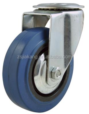 China 3.5 Inch Rubber Wheel Solid Rubber Caster , Wheel Casters 160 Mm for sale