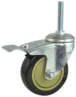 China PVC Height Adjustable Threaded Stem Caster for sale