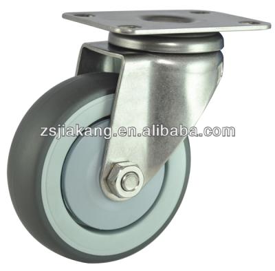 China TPR 5 inch stainless steel swivel caster wheel, steel wheel for sale