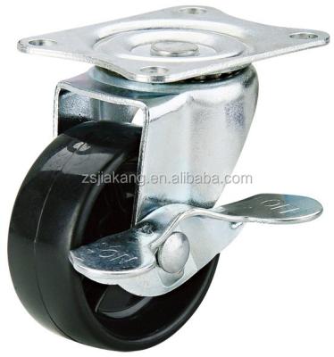 China PP Side Brake PP Furniture Caster Wheels , Mini Casters for sale