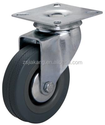 China Gray Rubber 2.5 Inch Rubber Caster Wheels For Trolley for sale