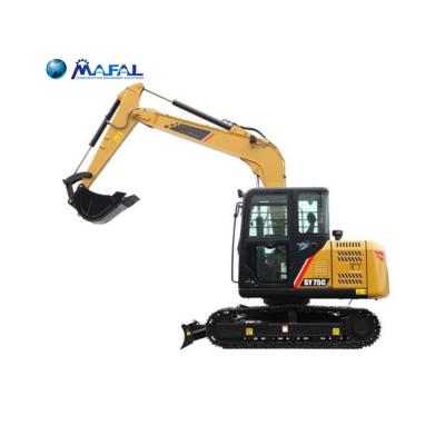 China Construction worksÂ   Chinese Small Excavator SY75C 7t Walking Hydraulic Excavator For Sale for sale