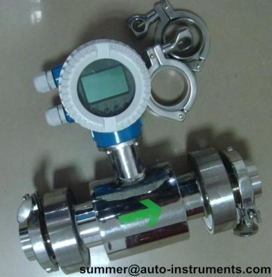 China China cheap Clamp type Sanitary Electromagnetic Flow Meters for milk for sale