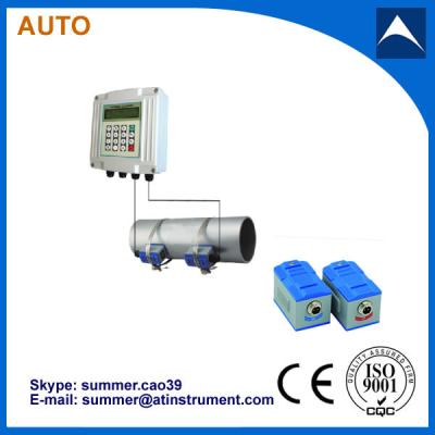 China Wall mounted clam-on ultrasonic flow meter for sale