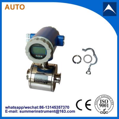 China China cheap All Stainless Steel Sanitary Clamp-Type Electromagnetic Water Flow meter for sale