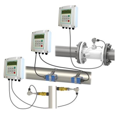 China low cost ultrasonic flow meter with pulse output  lcd display water flow meter for sale