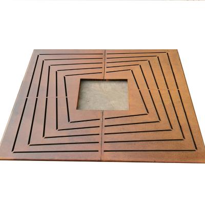 China Europe popular steel pit cover corten steel shaft grate manufacturer for sale