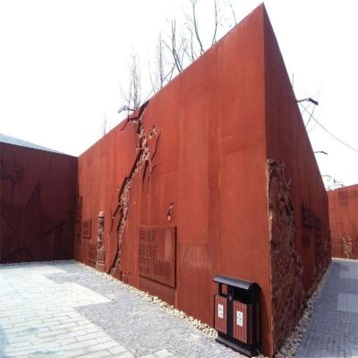 China Modern Decorative Outdoor Steel Corten Wall Screen Panel Curtain Wall for sale