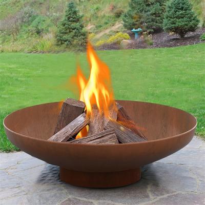 China Hot selling garden stocked corten steel outdoor barbecue fire pits outdoor furniture with fire pit for sale