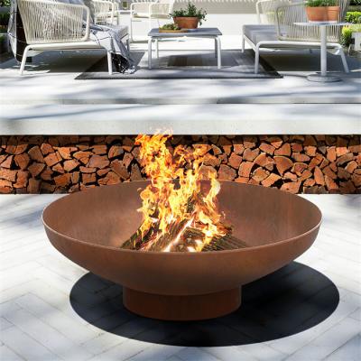 China Stocked GRILL 3mm thick outdoor fire grill corten steel fire pit with barbecue for sale