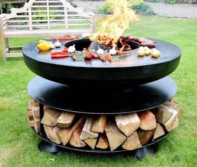 China Stored Outdoor Fire Pits Wood Burning Pit Fire Table Outdoor Barbecue Grill Outdoor Fire Pit for sale