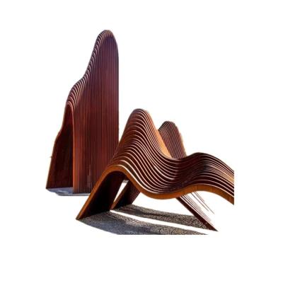 China Large decorative high quality anti-corrosion metal corten steel sculpture for sale