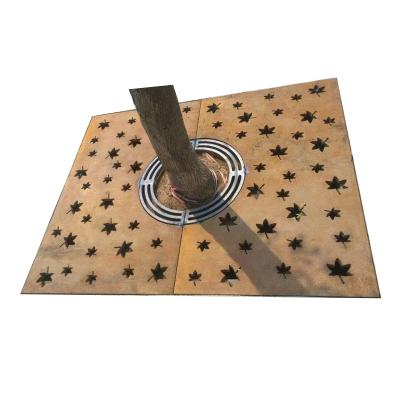 China Fast delivery anti-corrosion corten steel tree grate price for sale