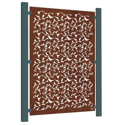 China Hot Selling Traditional Chinese Decorative Outdoor Garden Art Metal Screens Panels Corten Steel Garden Screen for sale