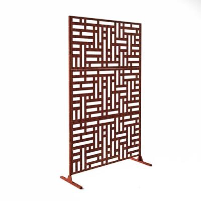 China Outdoor Traditional Chinese Divider Indoor Home Enjoy Life Corten Steel Decorative Garden Metal Screen for sale