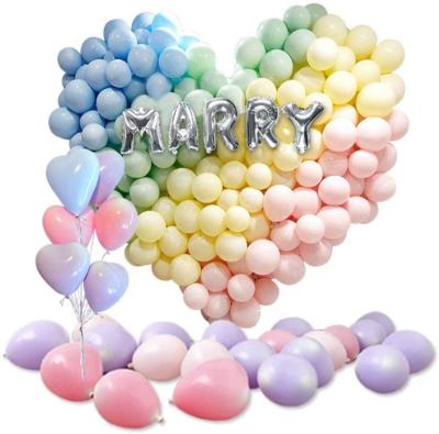 China Theme Party Decoration 100 Pack 10 Inch 2.2 g/pc Thicken Macaron Latex Assorted Candy Color Balloons For Birthday, Wedding Party Supplies Decorations for sale