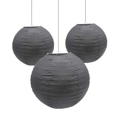 China Folk Art Chinese Yeshow Black Multi Size Hanging Paper Lanterns for Parties, Birthdays, Weddings and Events Decoration for sale