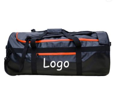 China Custom Logo Single Pack Durable PVC Tarpaulin Sports Dry Duffle Travel Waterproof Duffel Bag for sale