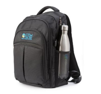 China Simple pack backpack + bottle. Made from 23 recycled plastic bottles. Stem Tide Backpack , Laptop Bag Black for sale